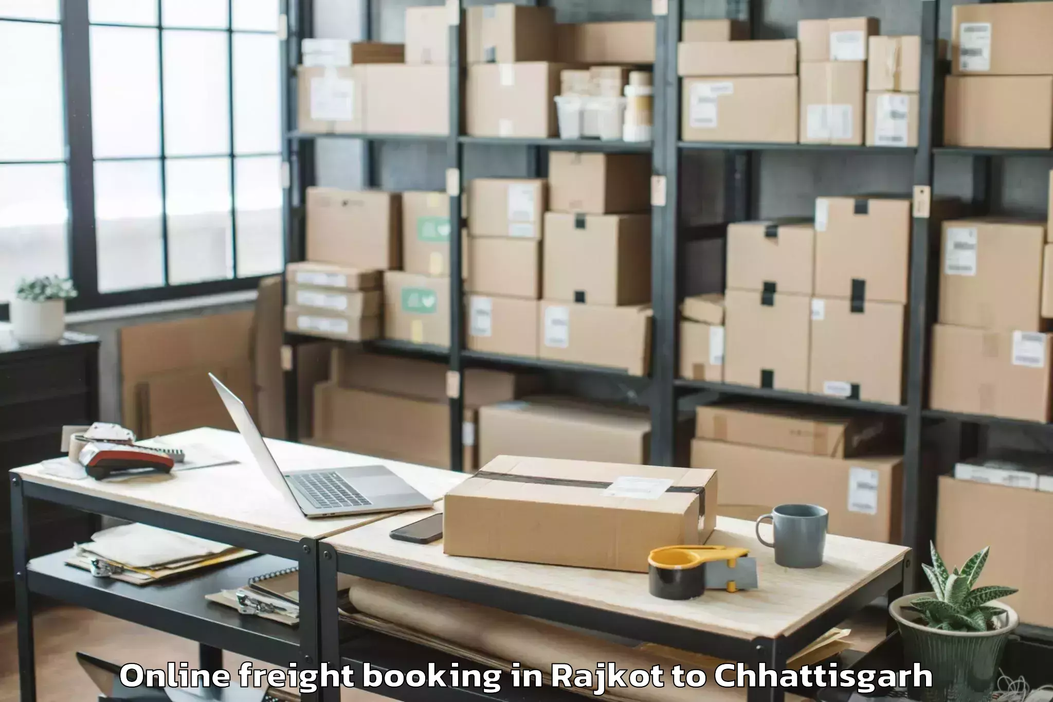 Discover Rajkot to Dabhra Online Freight Booking